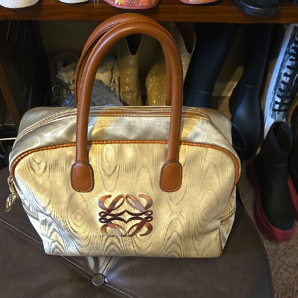 Loewe Gold and Brown Handbag